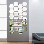 Hexagon Spiegel Wandstickers